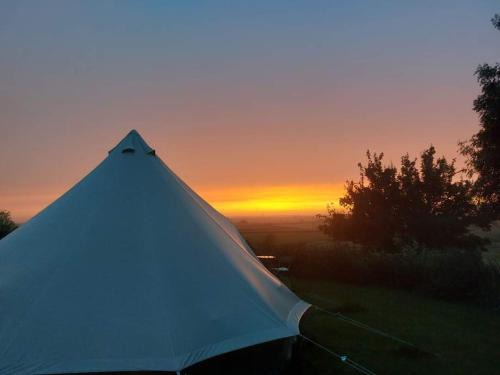 Disco tent secret garden glamping