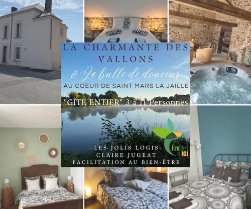 Eco Gîte 12 pers La Charmante des Vallons avec SPA