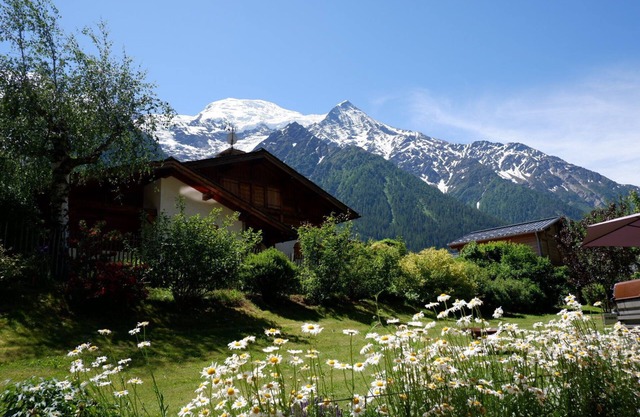 EN CHALET 4 P/JARDIN FACE CHAINE DU MONT-BLANC DUPLEX MANSARD 45M2 ⭐️ ⭐️⭐️⭐️⭐️