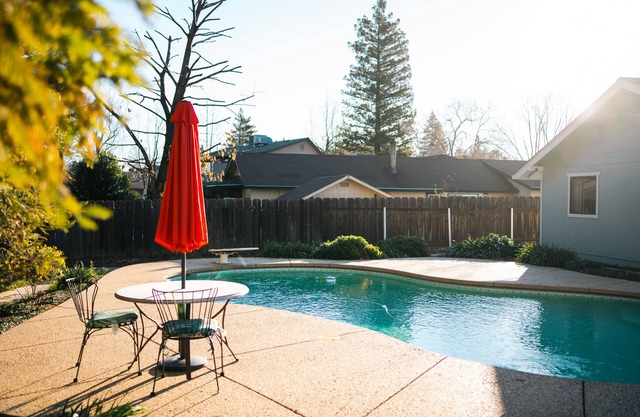 Enjoy a Hot Tub and a Pool at our Redding House Retreat