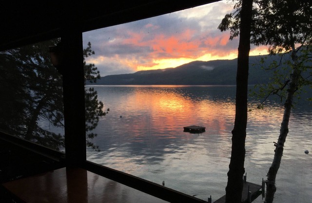 Enjoy an incredible view while perched above the water