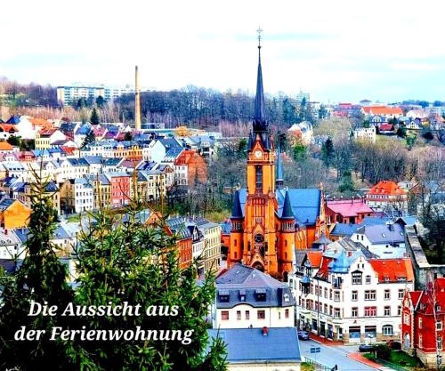 Ferienwohnung "Blick Mylau" - Nähe Freizeitpark Plohn & weltgrößter Ziegelsteinbrücke