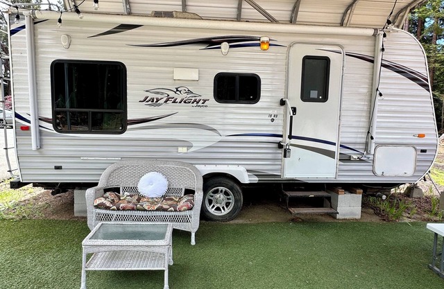 Glamping Among Redwood Trees Cozy Camper Pet Friendly