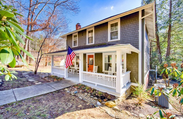 Home in the heart of Montreat with arcade, firepit & washer/dryer - dog-friendly
