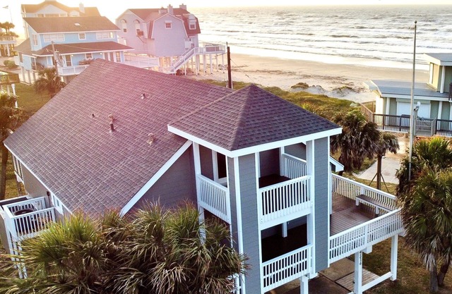 Incredible beachfront home, dog-friendly, steps to sand and beach
