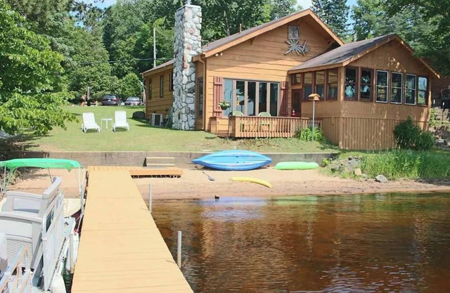 Lakefront house on Amnicon Lake with amazing sunsets and pontoon rental!