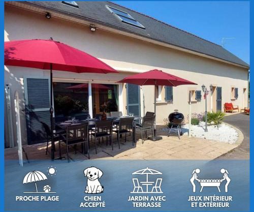 Le So Art, grande maison 4 chambres, terrain de pétanque, grand jardin clos, flipper, babyfoot, jeux Arcade, ping pong,1 km mer, proche golf, Port en Bessin, Bayeux et plages du débarquement, adaptée enfants