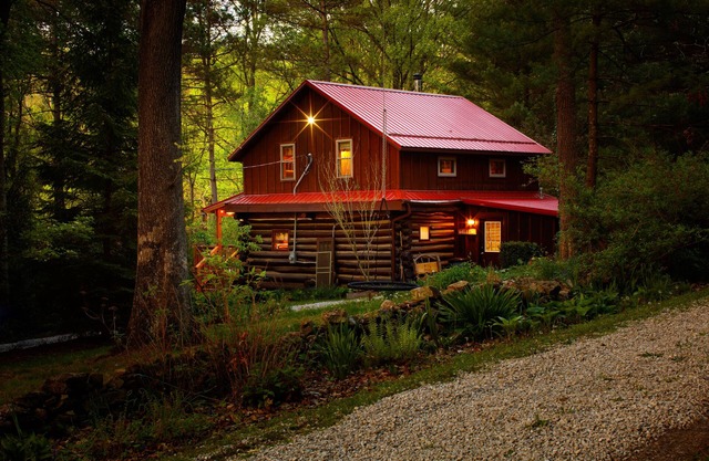 Log Cabin Hot Tub Getaway