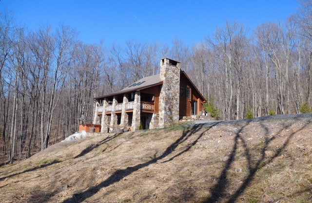 Luxurious, rustic, private vacation home with great view.