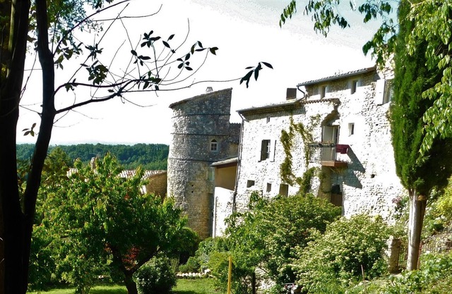 Maison Jules Goux terrace overlooking the Ardèche