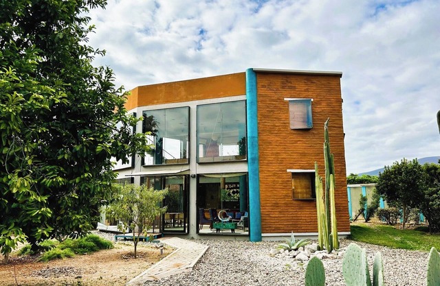 Minimalist Architectural Jewel Near Oaxaca City with Pool & Plush Gardens
