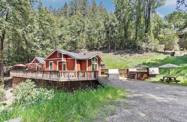 Modern Cabin Retreat w/Swim Spa, Hot Tub & A/C