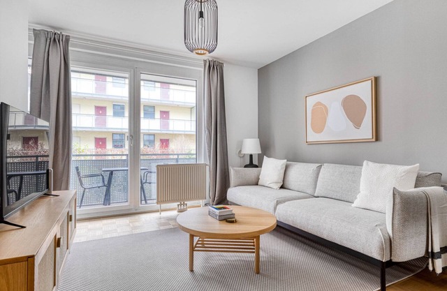 Modern Leopoldstadt 1BR w/Balcony & Elevator, nr metro U2, by Blueground