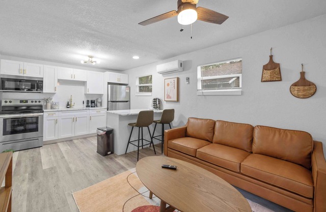 Modern Retro Themed Home Close to Coffee and Food!