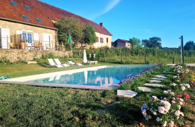 Near Cluny, in South Burgundy, newly-renovated holiday home with panoramic view
