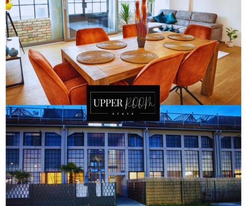 Neu! UPPER ROOM Industrial Loft Domizil mit Dachterrasse & Ausblick