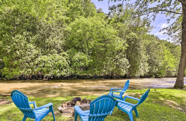 Private Riverfront Escape w/ Fire Pit & Grill