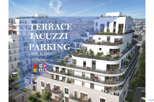 Résidence Abraham-Guest Room 1 LaDéfense U-Arena #Terasse #Fibre #View