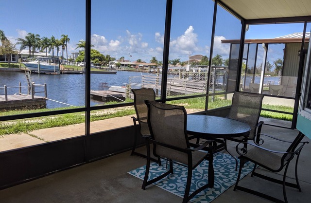 Relax in your chair on the floating dock as the tide rolls in & catch a few fish