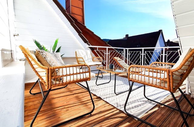Romantic-apartment mit Dachterrasse & Lounge, Waldblick, 80m²