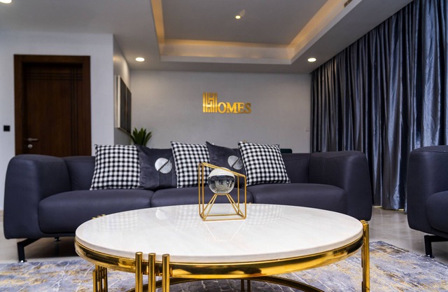 Short-let apartment with an in-house cinema in Victoria Island, Lagos