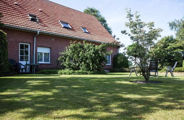 Spacious, atmospheric upper floor of a farmhouse with garden