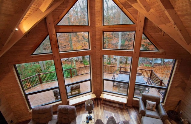Stream Front Log Home near 7 Springs, 4 BR