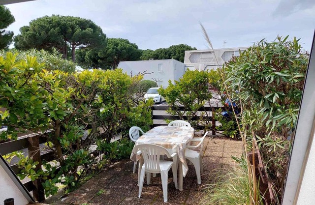 Studio double cabine RDJ avec loggia et jardinet, parking privé, 5 pers - La Grande-Motte - FR-1-716-26