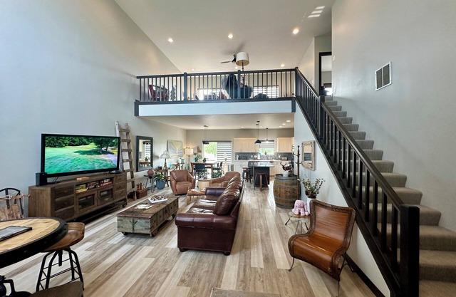 Studio Loft Style Home in Sioux Falls w/Master Suite on main, Hot tub, & Sauna