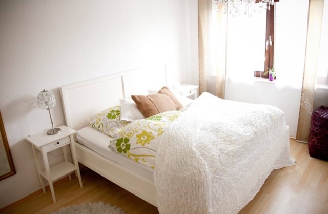 Stylishly furnished apartment with sunny balcony near the lake