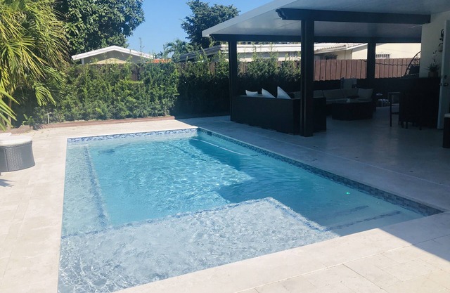 Such as house with heated pool, near to parks and lakes