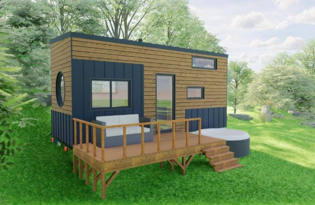 Superb Tiny House with Jacuzzi the Quietude