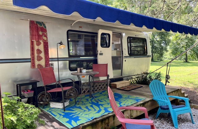 Sweet Vintage Camper in a Fun Farm Setting