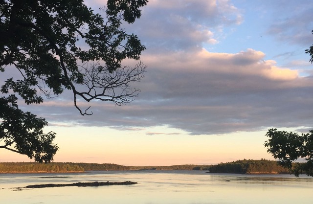The Captain's Cottage is nestled near the shore of the tidal Bagaduce River.