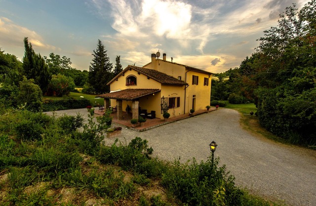 The country house in the middle of a small valley verde'La home of the elms'