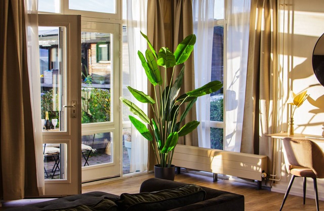 The marine apartment near Amsterdam with private parking space.