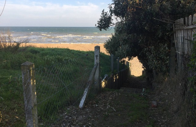 The sea and the beach at the exit of the villa, in a very quiet area