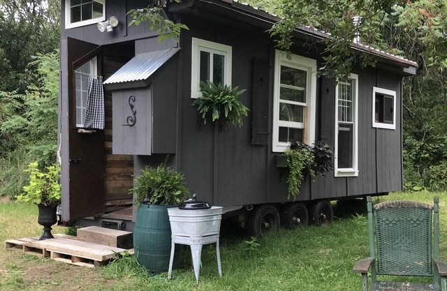 The Wanderers cozy Tiny House off-grid cabin on wheels