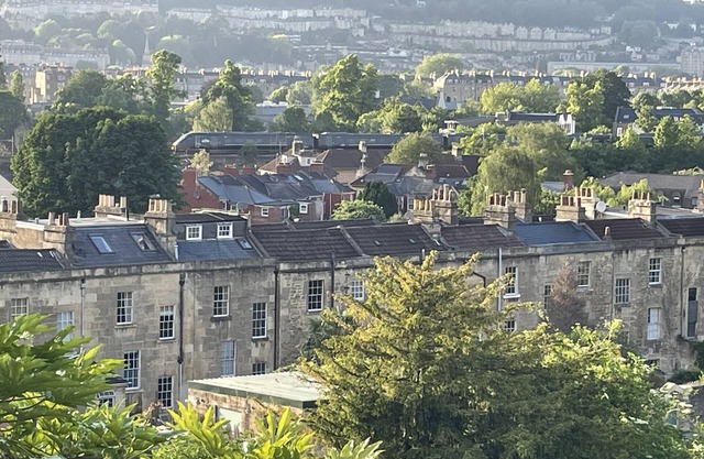 This large comfortable rambling Georgian house for 5 with panoramic city views