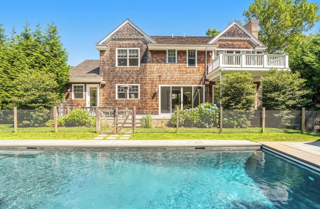 Timeless Hamptons style Beach Home, heated saltwater pool, expansive deck,.