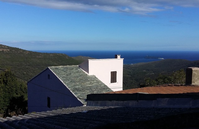 Typical house of Cap Corse sea view