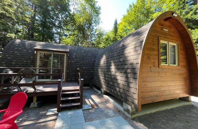 Unique Wooden POD in the woods.