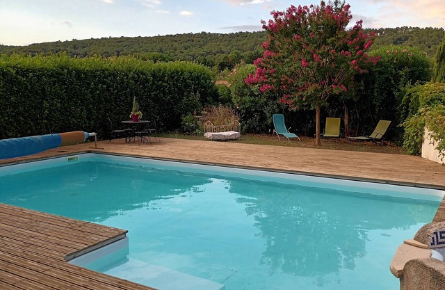 Vacation home with swimming pool in the heart of a pine forest
