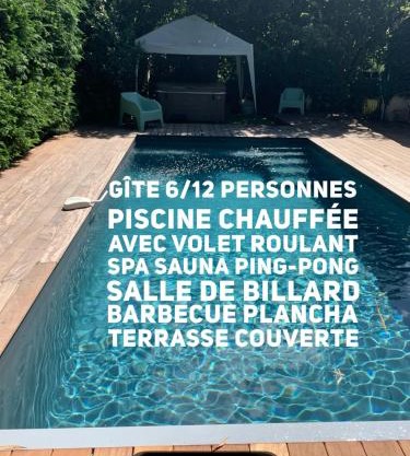 Villa Marcel Spa Sauna Billard Piscine 25mn de Bordeaux