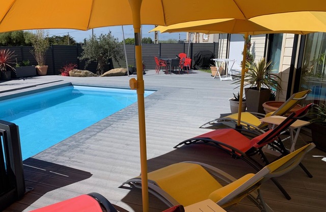 Villa Plain Pied' Av Heated pool & Sauna 300 m from the sea