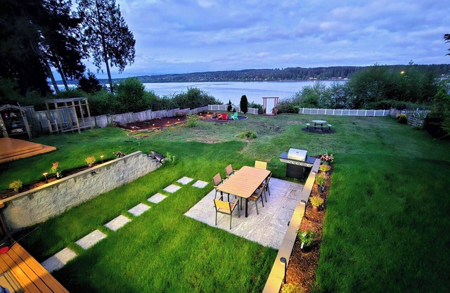 Waterfront Home for 6: Private Beach, Hot Tub, Fire Pit & Game Room