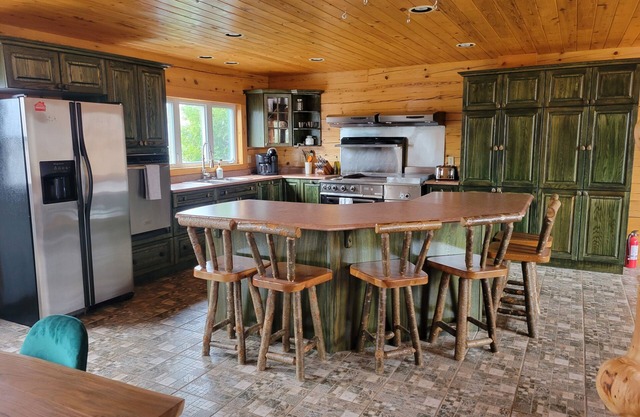 Waterfront Log Home
