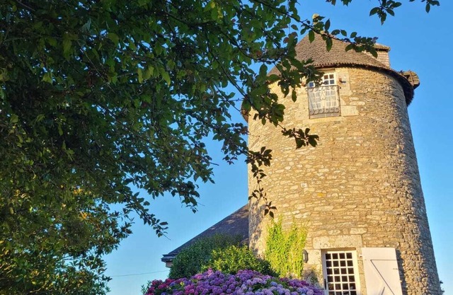 Windmill with old stone charm near the Vilaine River