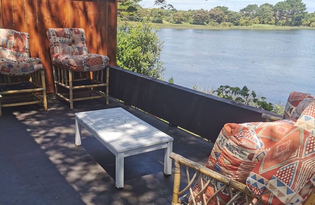 With the lake on your doorstep, BEACH 2 minutes away and river swimming hole .