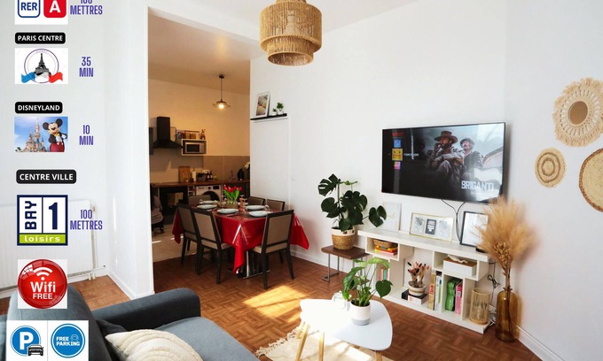 Torcy-le-Grand Apartment | 100m Station RER A, 10 Minutes Disneyland en RER A, 30 Minutes Paris Centre